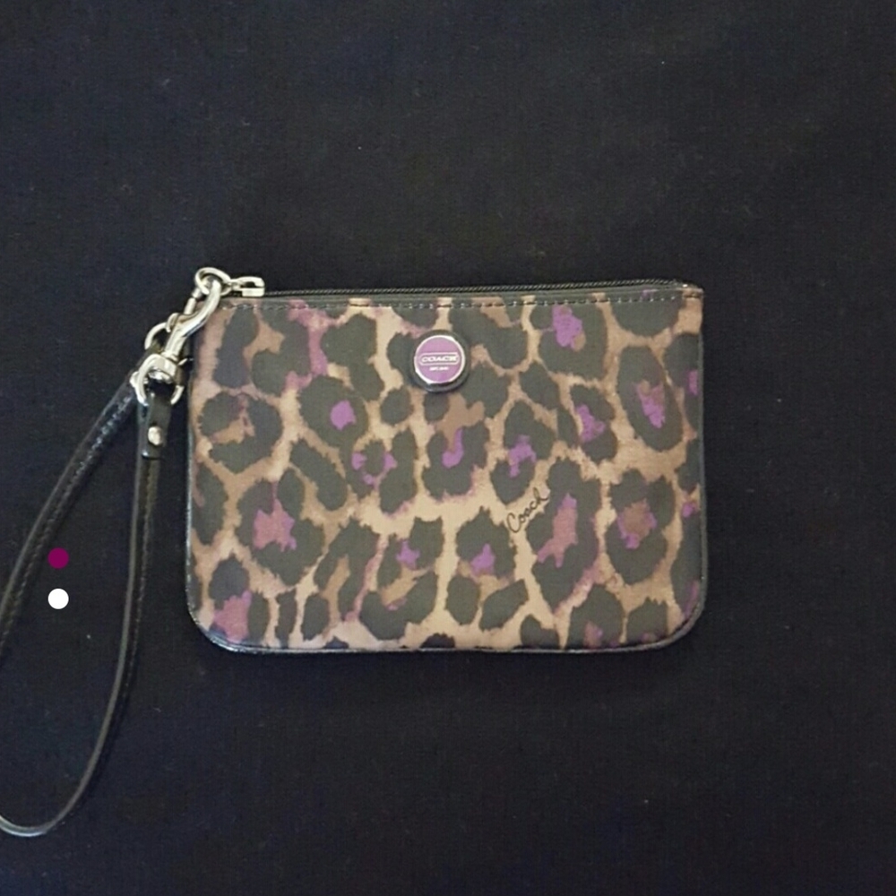 Coach Purple and Brown Key Holder